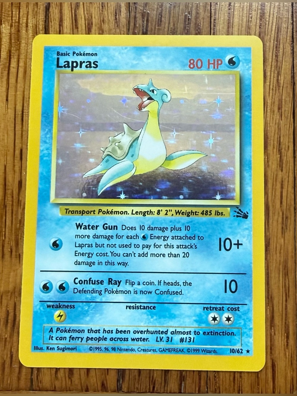 Pokémon - LAPRAS - 10/62 - Fossil Set - Holo